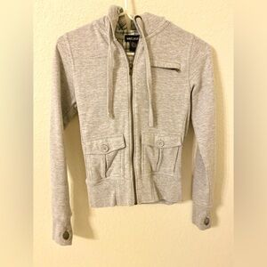 Grey & Plaid Hoodie with Thumbholes